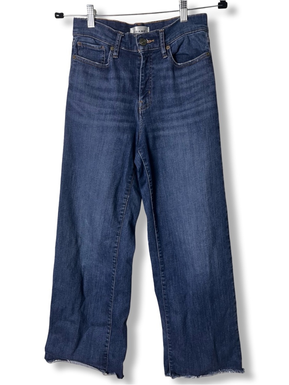 Frame Womens Le Slimβ Palazzo Aspire Raw After Wide Leg Jeans Sz. 26